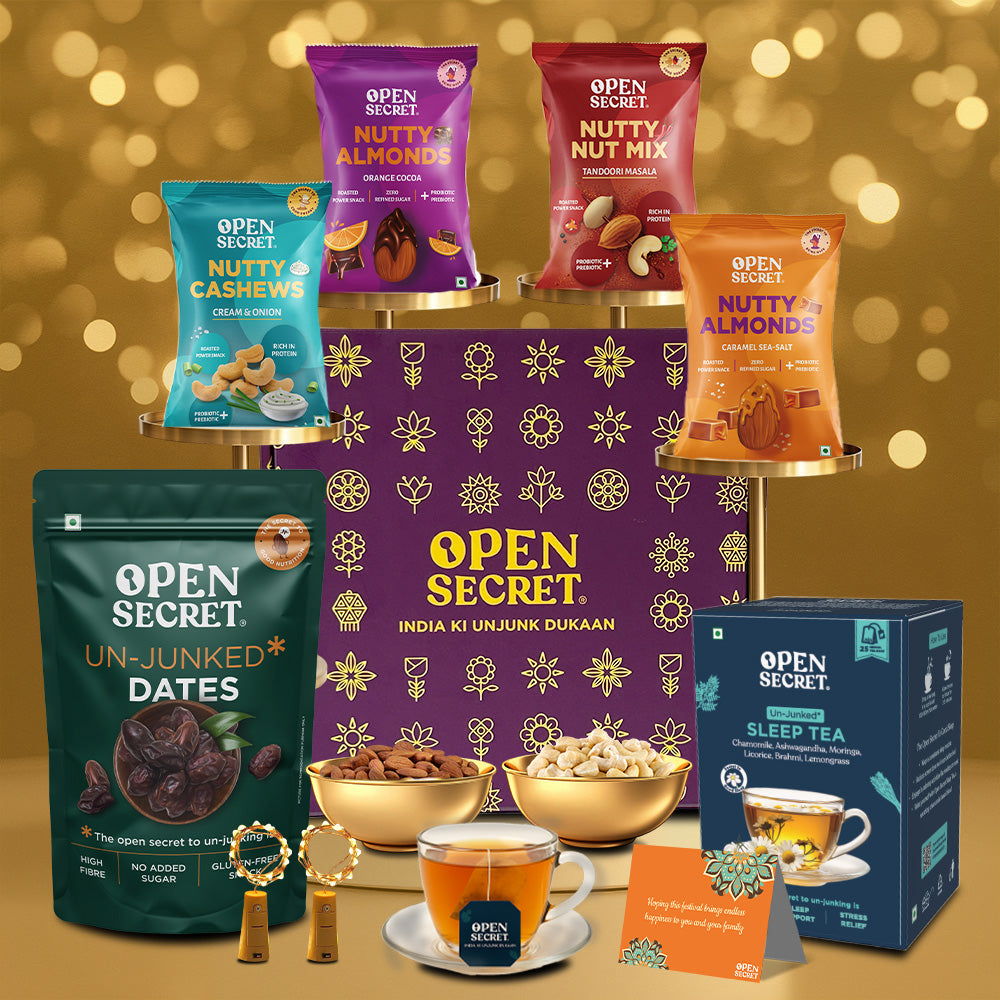 Open Secret Flavored Dry Fruits and Herbal Tea Gift Box | Diwali Gifting | Gift Hamper