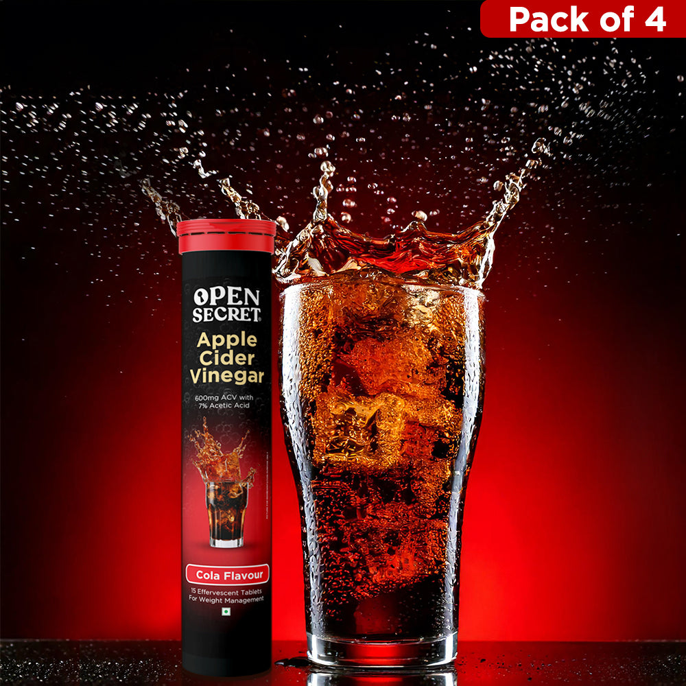 OS Apple Cider Vinegar With The Mother - Pack of 4 (Cola Flavor)