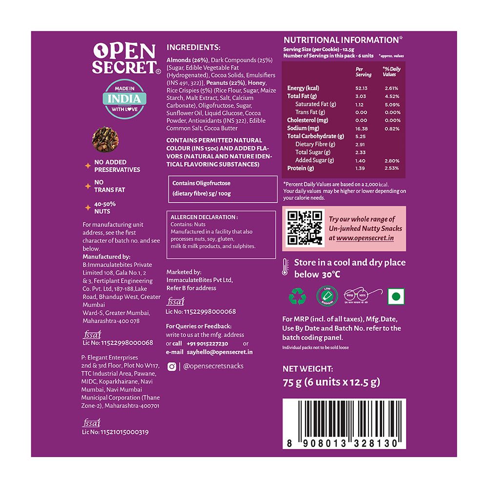 Choco Almond Story Box (x6 Nutty Cookies)