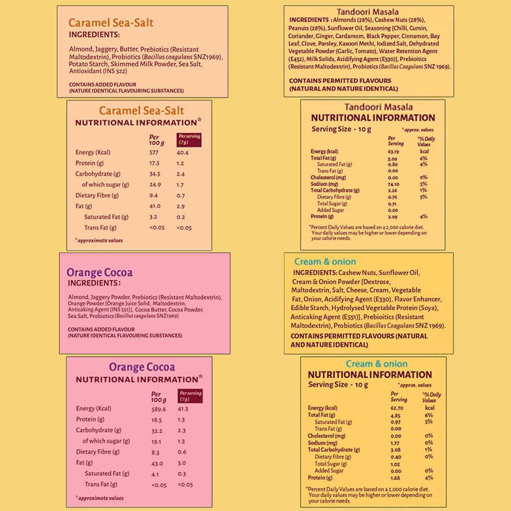 Flavoured Nuts Combo- Pack of 4