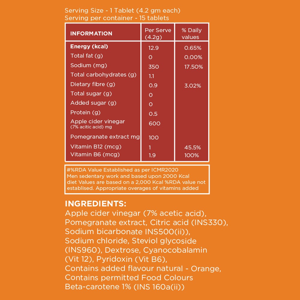 OS Apple Cider Vinegar With The Mother - Pack of 8 (Orange Flavor)