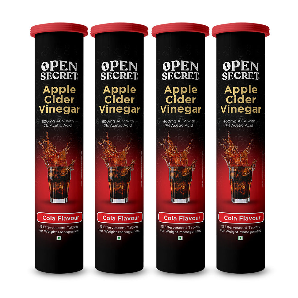 OS Apple Cider Vinegar With The Mother - Pack of 4 (Cola Flavor)