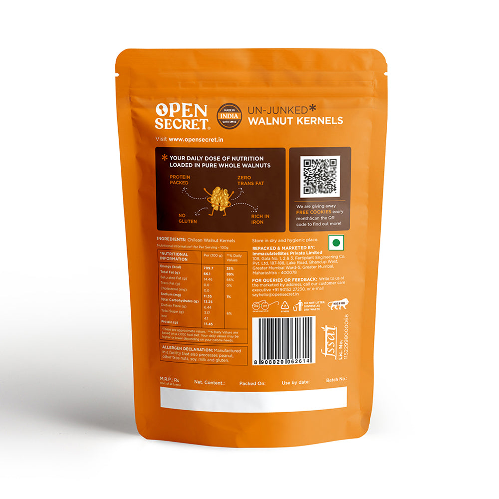 Open Secret Unjunked Walnut Kernels 500g