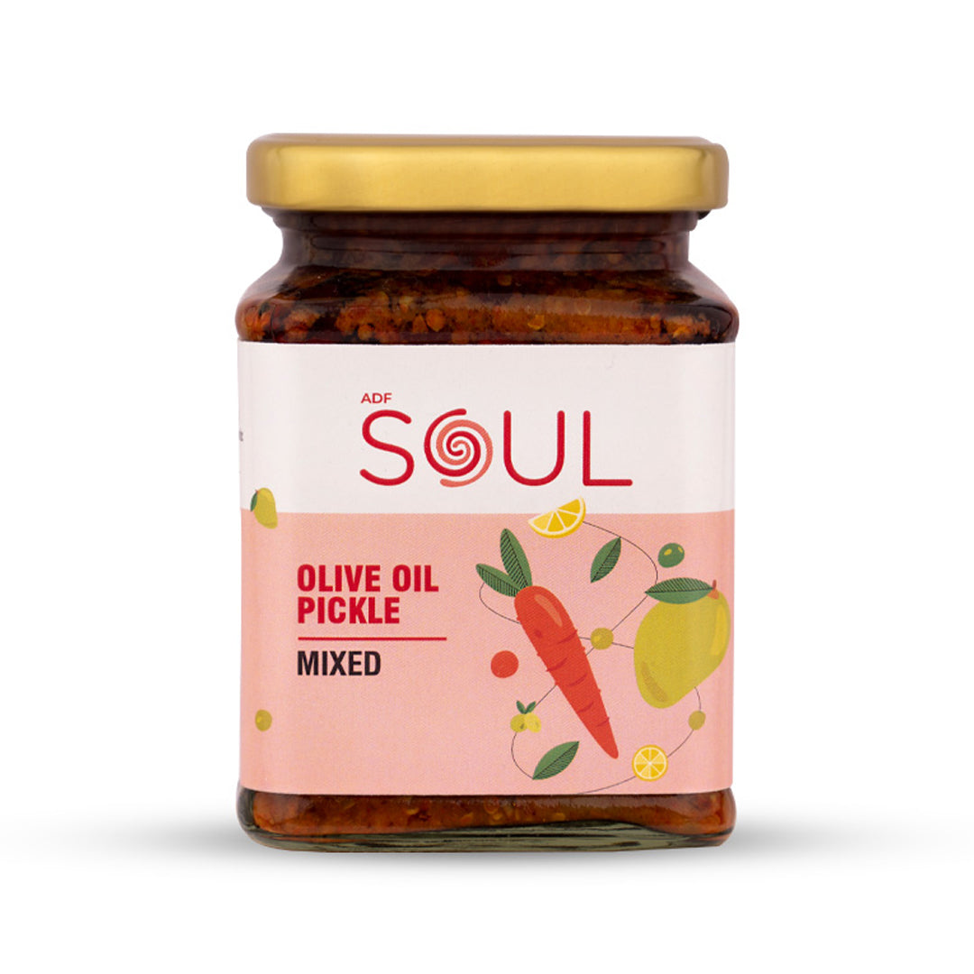 Soul Mixed Pickle in Olive Oil 275 gms Open Secret