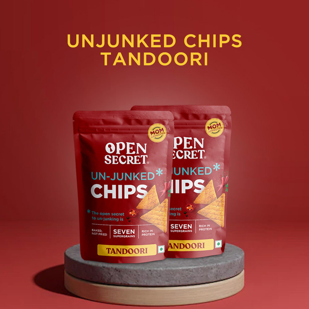 OS : Unjunked Chips - Tandoori (45g each) - 2 Packs