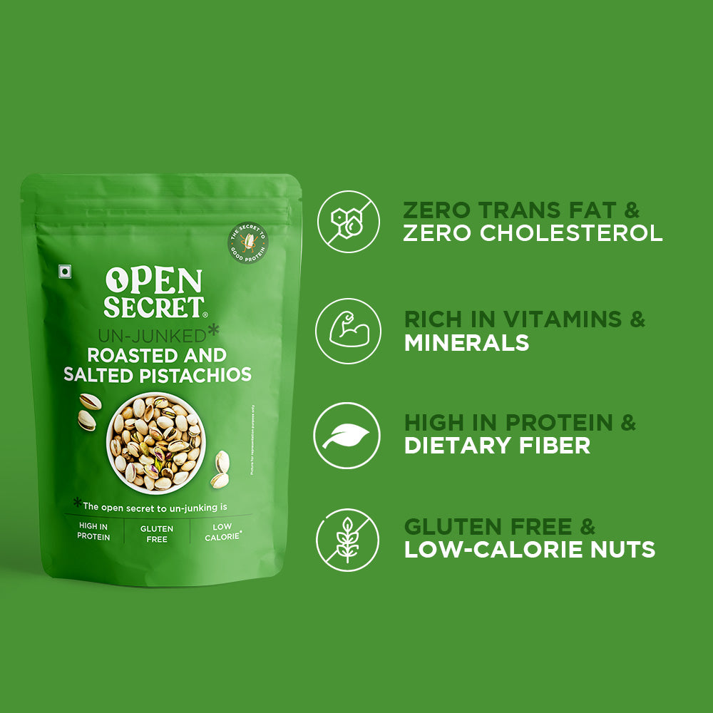 Open Secret Unjunked Roasted and Salted Pistachios 500g