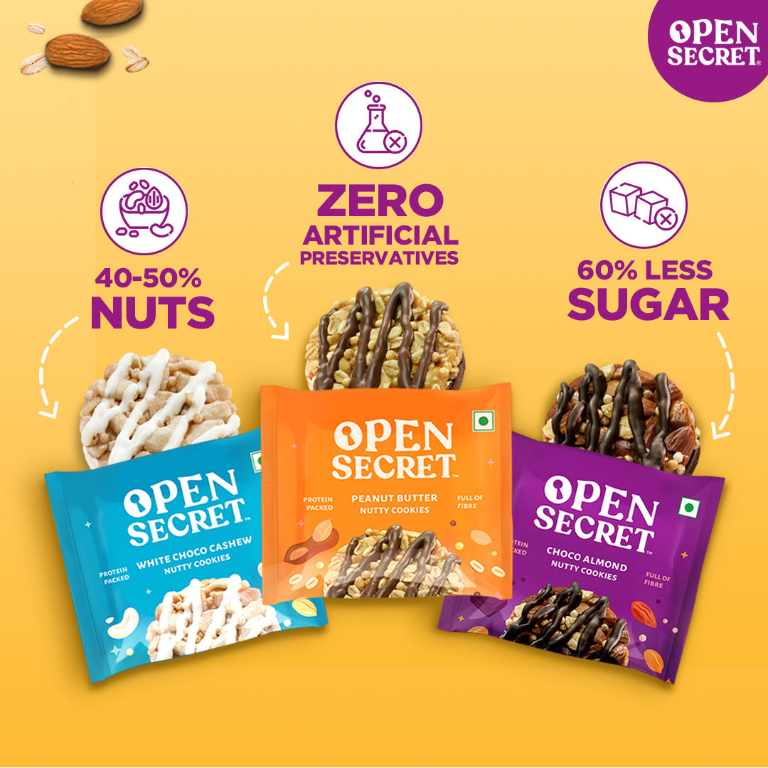 Open Secret Assorted Nutty Cookies - Pack of 60
