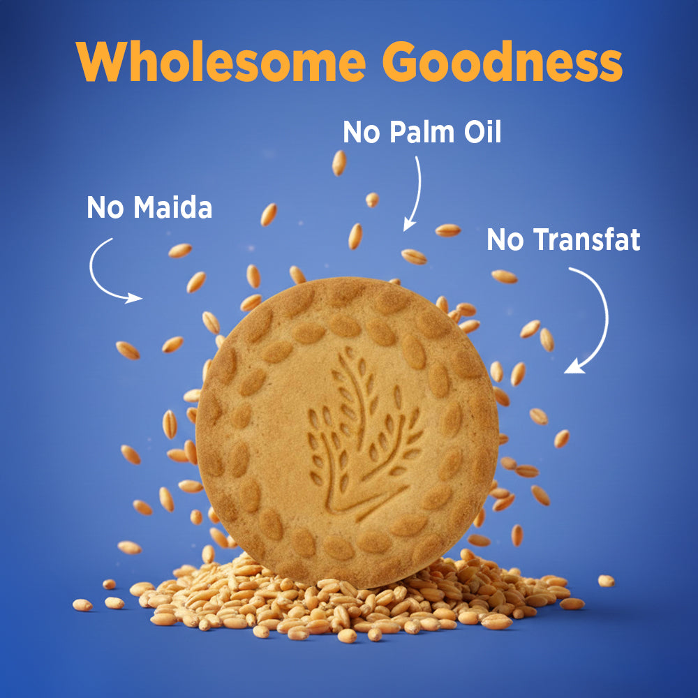 Open Secret Healthy Digestive Biscuit - 0% Maida, 0% Palm Oil, High Fibre - Goodness of Atta | Guilt Free | 100g