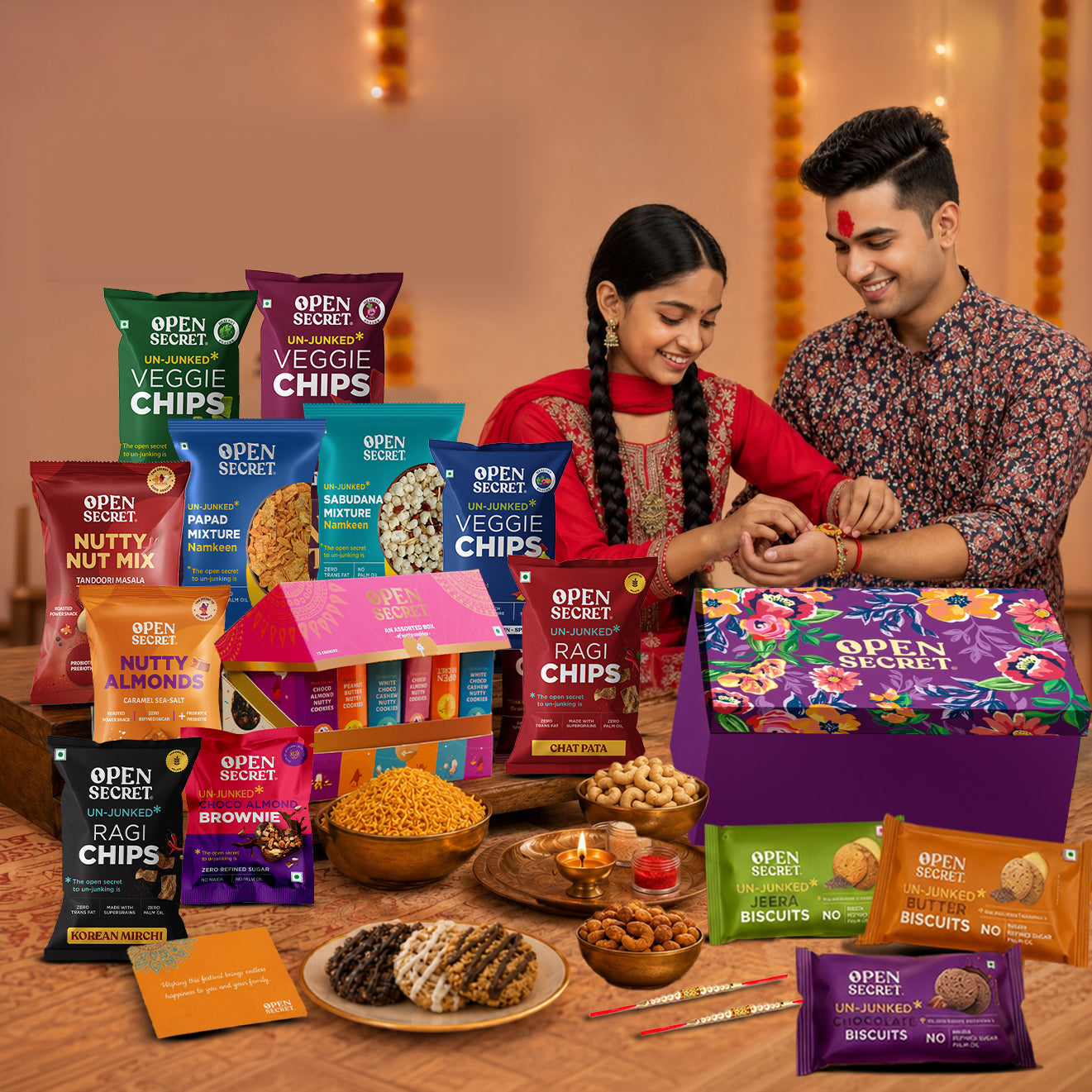 Open Secret Rakhi Set for Brother | Combo of 29 | Rakhi Gift for Brother, Gift Hamper, Rakshabandhan Gifts for Sister