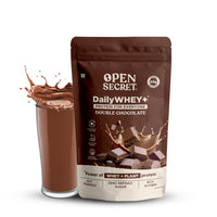 Open Secret DailyWHEY+ Power of Whey + Plant Protein | Double Chocolate | 1 Kg