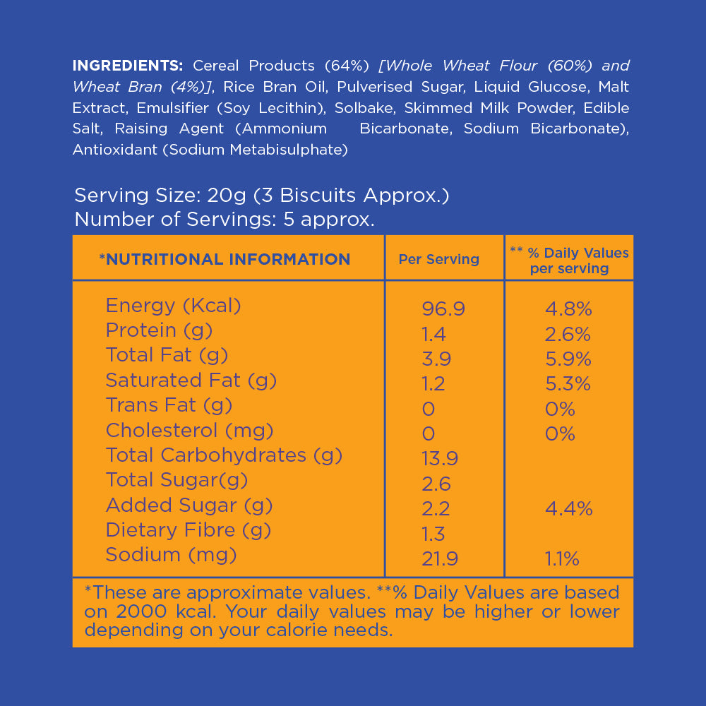 Open Secret Healthy Digestive Biscuit - 0% Maida, 0% Palm Oil, High Fibre - Goodness of Atta | Guilt Free | 100g