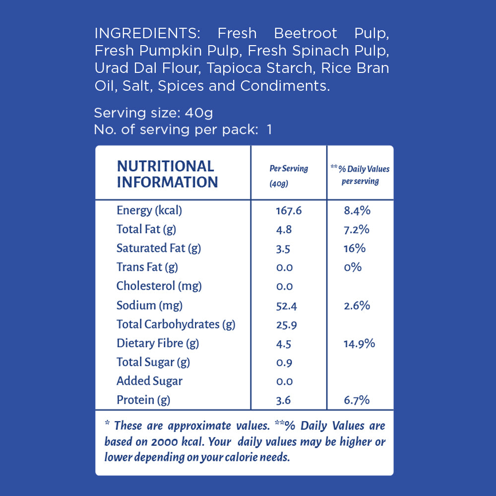 Open Secret Veggie Chips Beetroot, Pumpkin, Spinach | Heathly Snacks, No Palm Oil, Contains Protein | Guilt Free | 40g