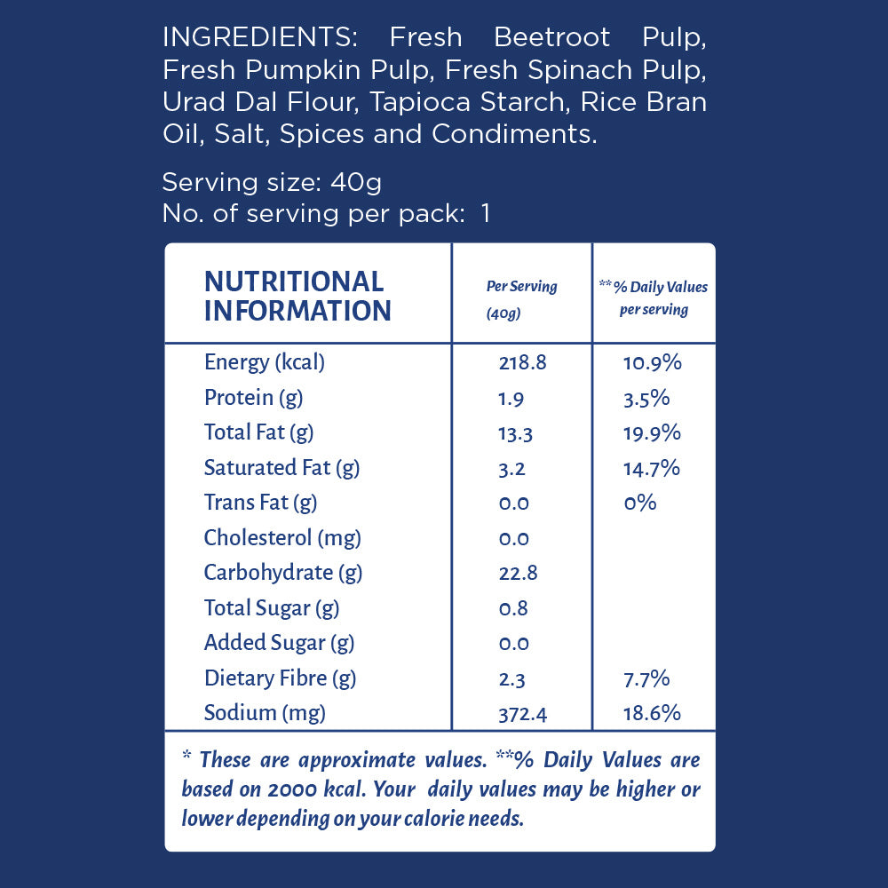 Open Secret Veggie Chips Beetroot, Pumpkin, Spinach | Heathly Snacks, No Palm Oil, Contains Protein | Guilt Free | 40g