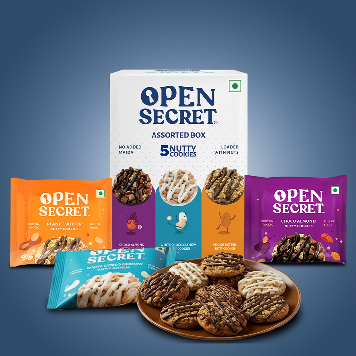 Open Secret Assorted Story Box (x5 Nutty Cookies) - Pack Of 5 Boxes