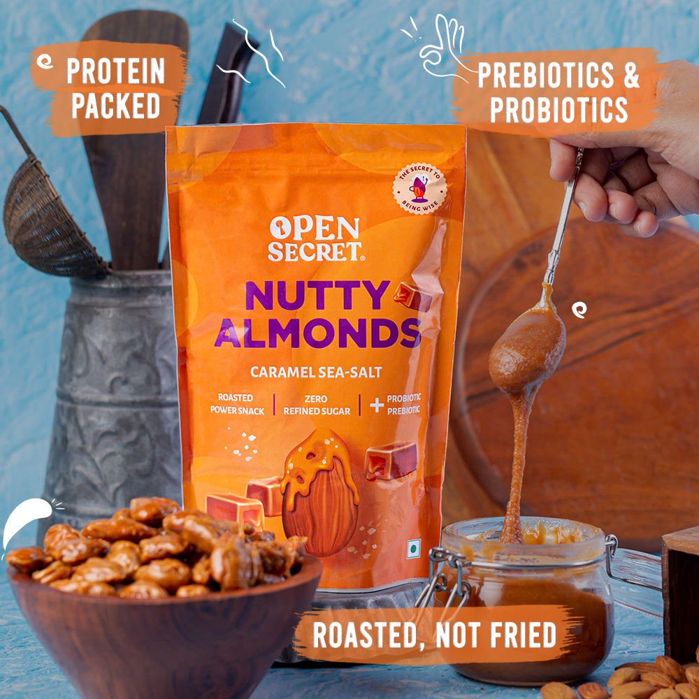 Nutty Almonds- Caramel Sea Salt-60gms-Pack of 3