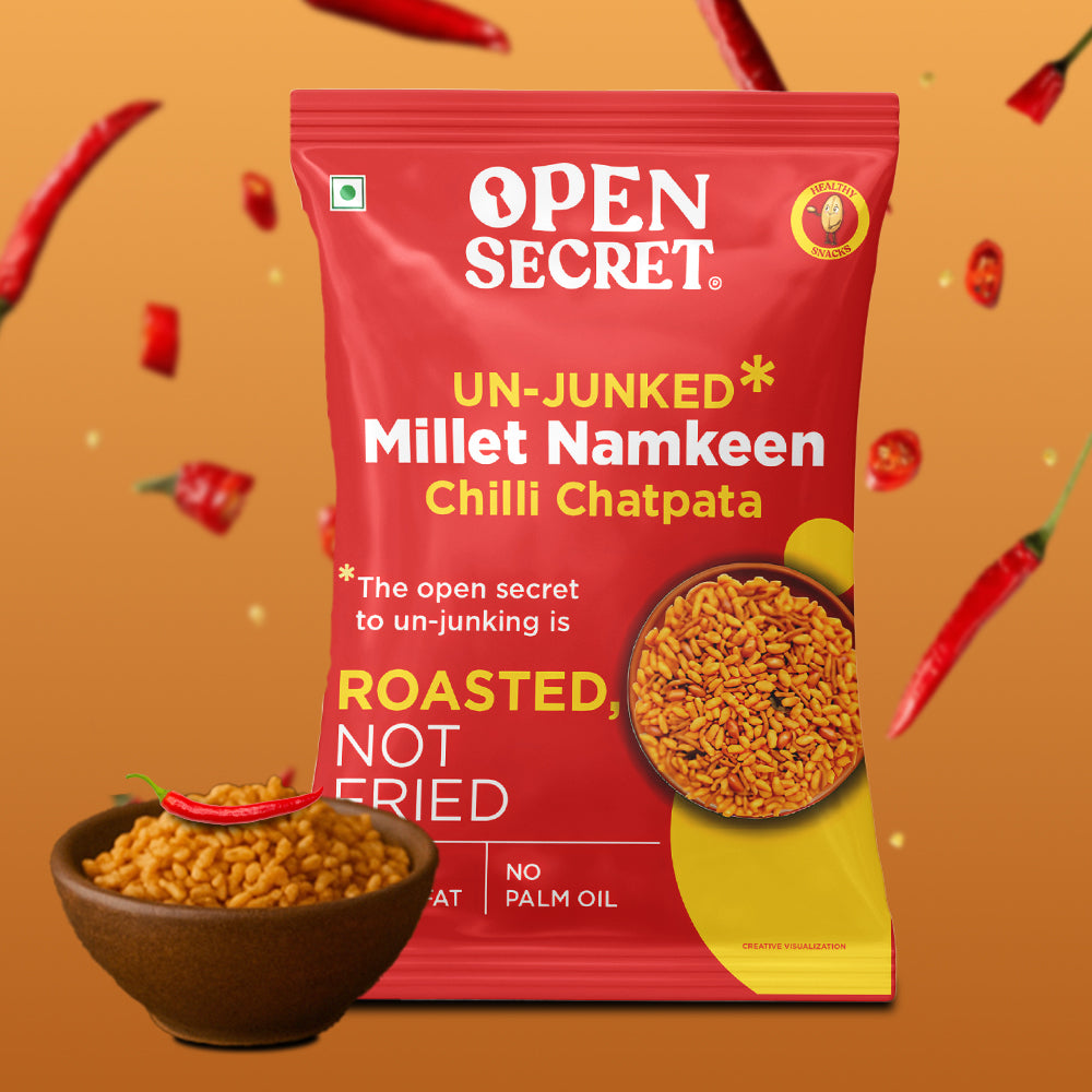 Chilli Chatpata Millet Unjunked Namkeen (100g)