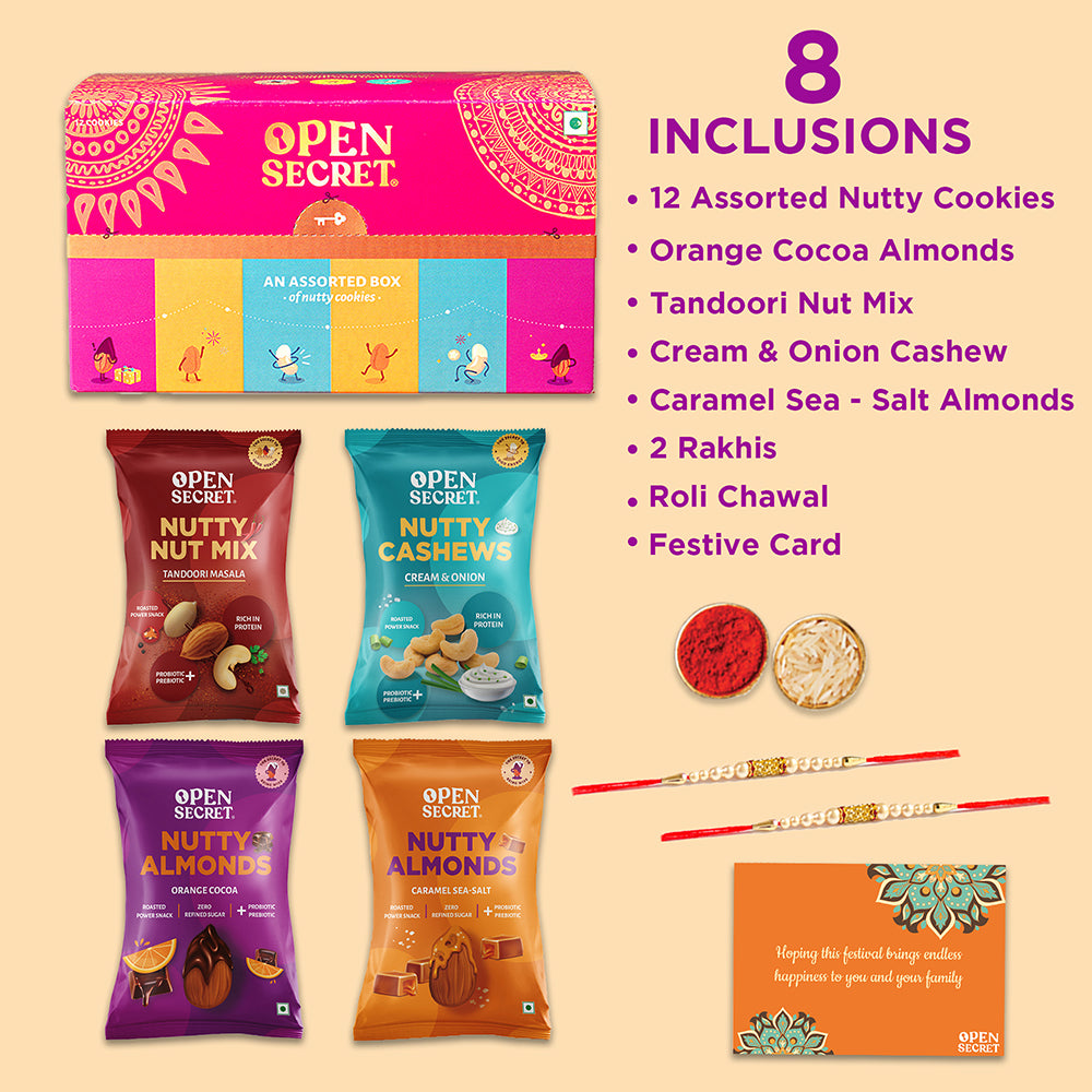Open Secret Rakhi Gift For Brother | Rakhi Gifting | Rakshabandhan Gift | Chocolate Gift Box | Combo Of 8