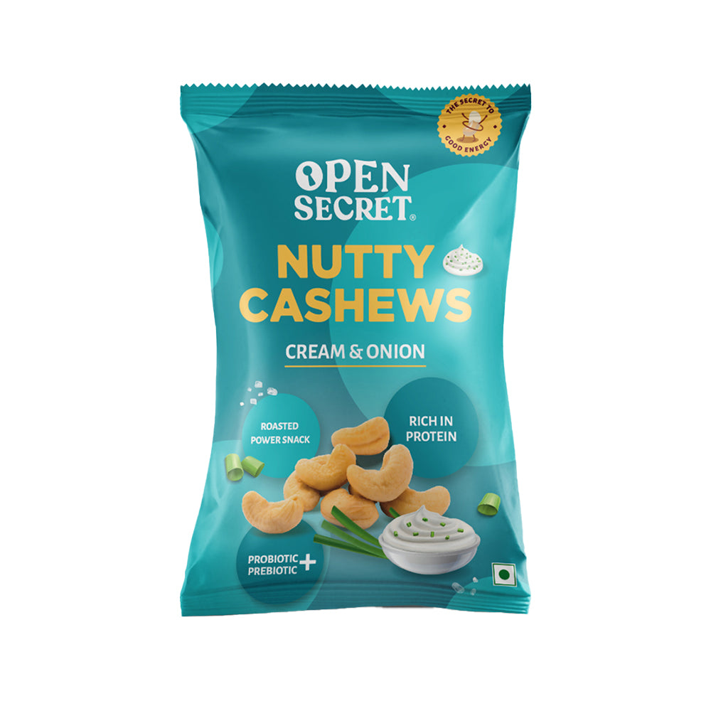 Nutty Cahews- Cream & Onion-60gms-Pack of 5