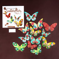 Paper Butterflies for Wall Decoration: Set of 12