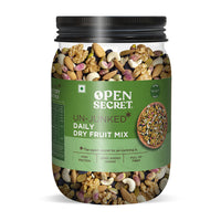 Open Secret Daily Dry Fruit Mix : 6 in 1 (Almond, Cashew, Walnut, Pistachios, Black Raisin, Green Raisin)