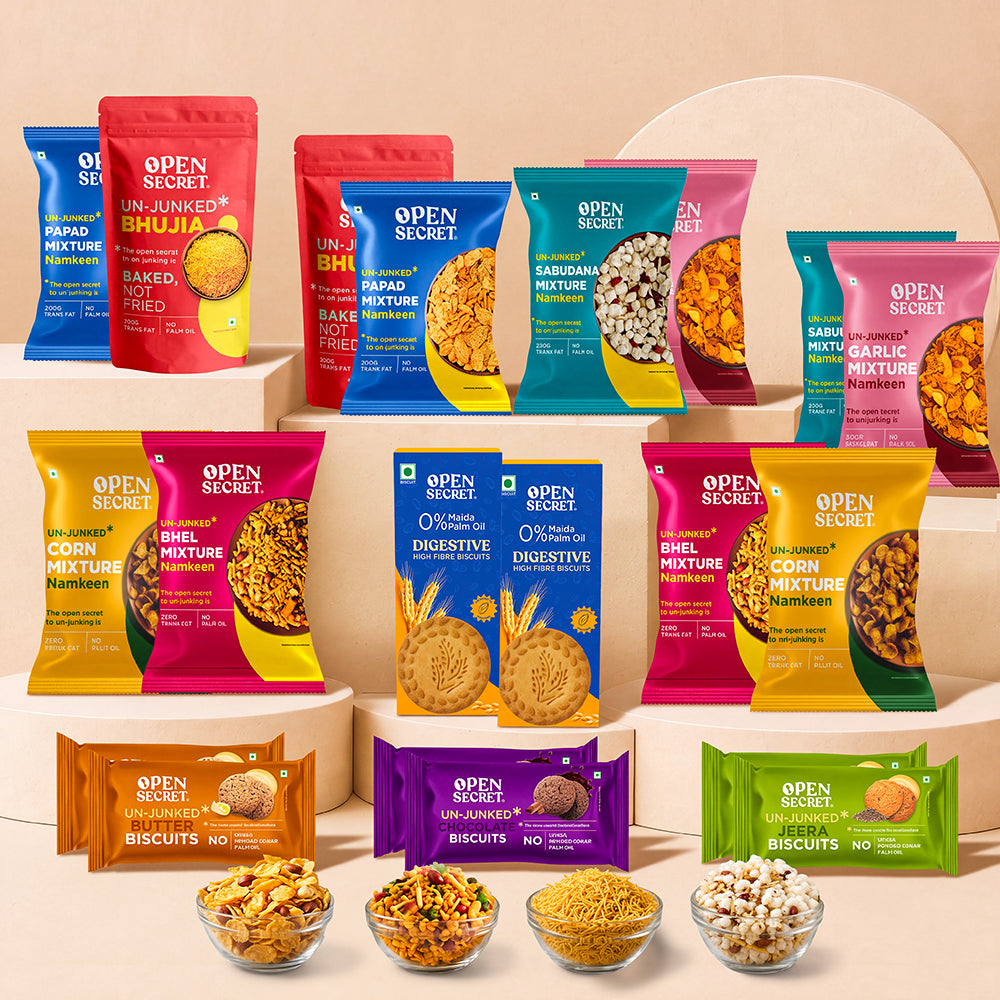 Chai Time Snack Box - 20 Assorted Unjunked Snacks