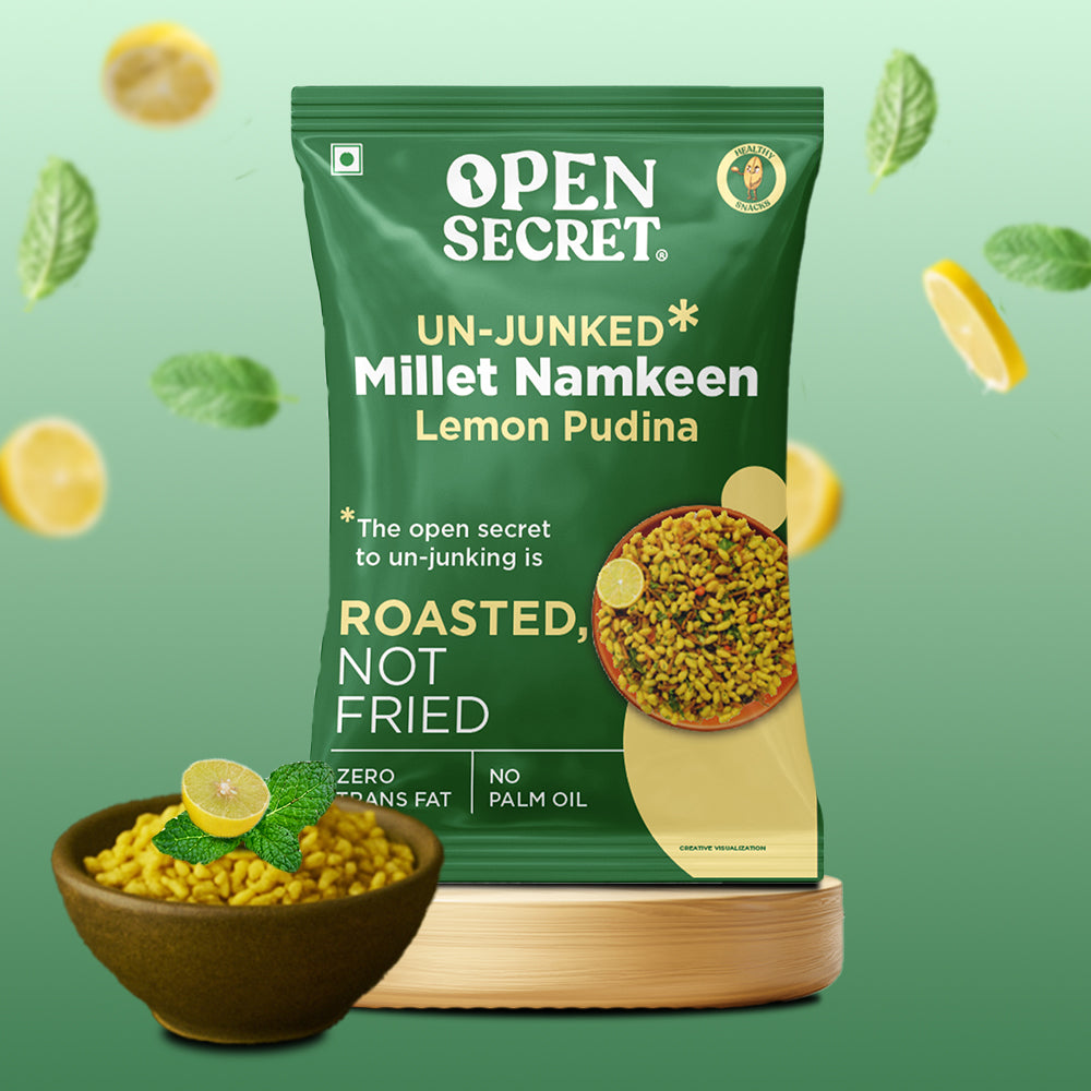 Lemon Pudina Millet Unjunked Namkeen (100g)