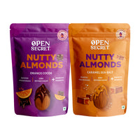 Nutty Almonds : Orange Cocoa & Caramel Sea Salt 60g