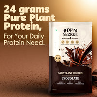 Open Secret Plant Protein Powder | Pack Of 2 | 24g Protein Per Sachet | Pea & Rice Protein Isolate | Vegan Protein |