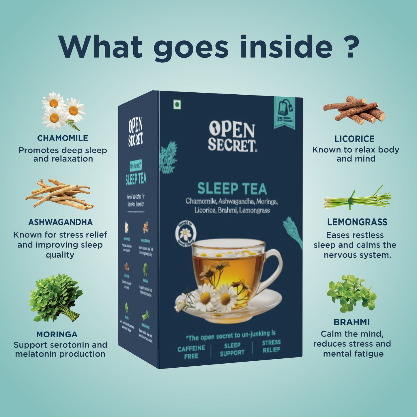 Open Secret Sleep Tea | Chamomile Tea With Herbs | Helps With Sleep