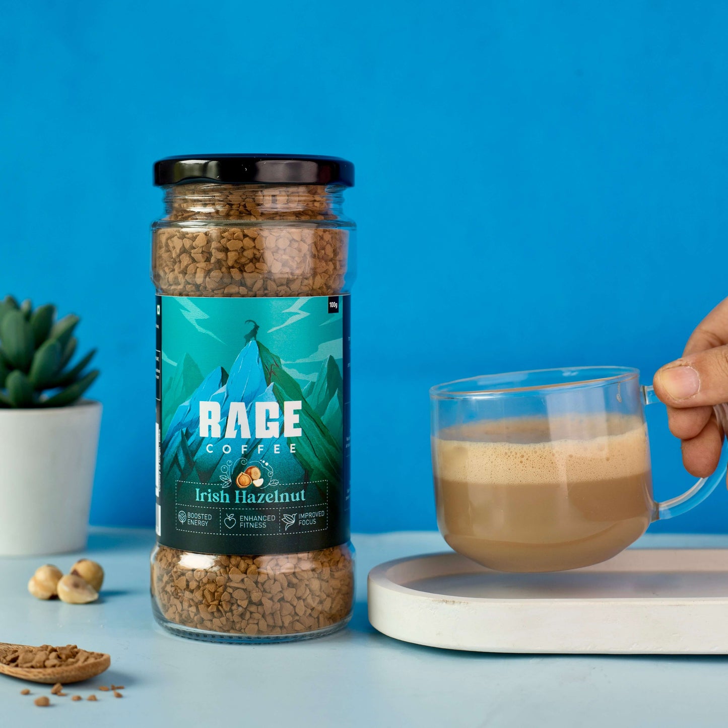 Rage: 100% Arabica Coffee With Irish Hazelnut - 100g