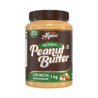 Alpino-Natural Peanut Butter (Unsweetened, Crunch)- 1KG