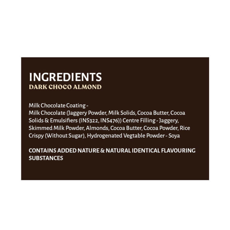Open Secret Dark Choco Almond Chocolate Bars - Pack of 10 Bars