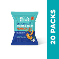 Open Secret UnJunked Cream & Onion Munchies - Pack of 20