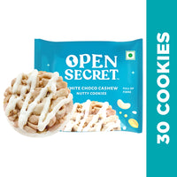 Open Secret White Choco Cashew Nutty Cookies - Pack of 30