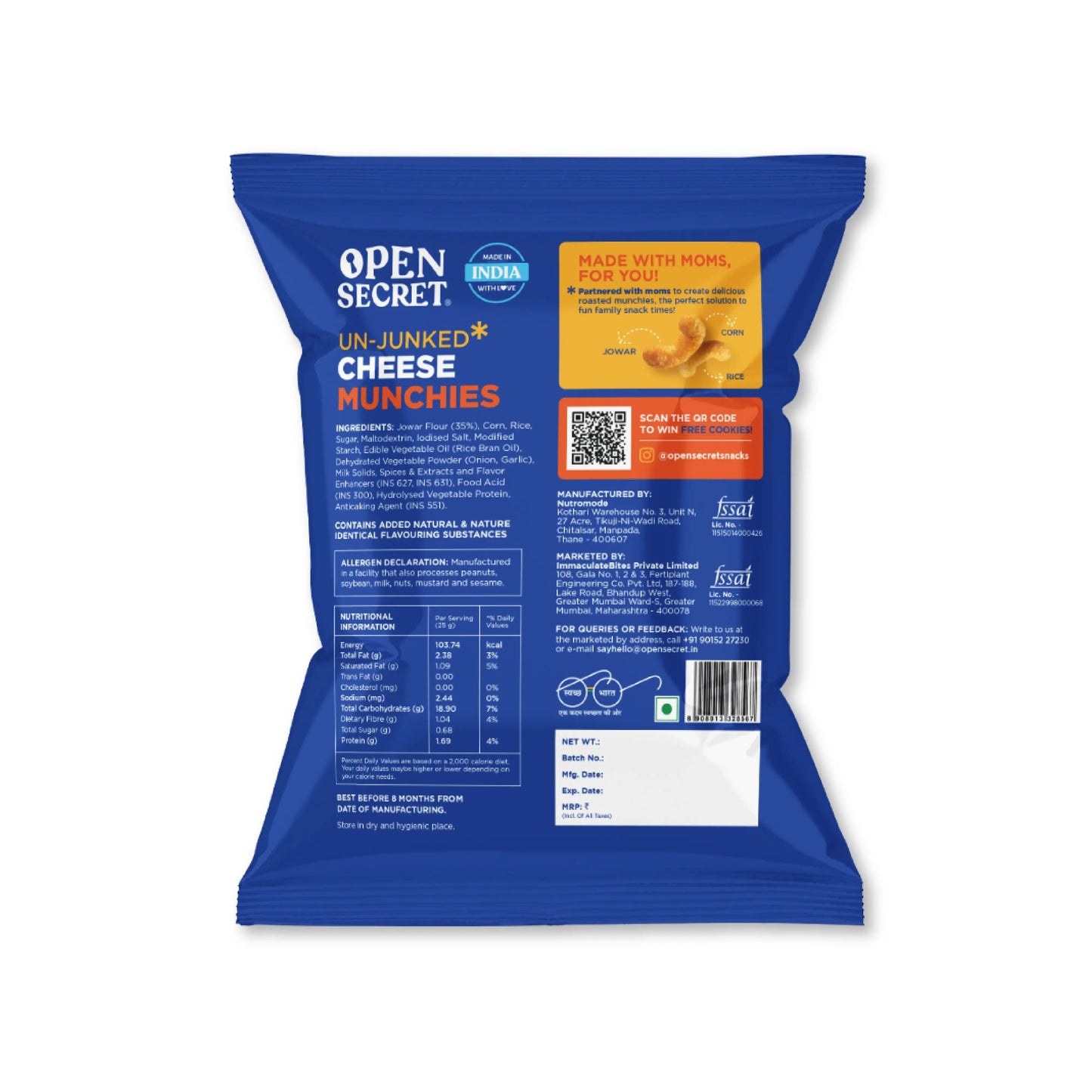 Munchies - Cheese (Single pack) - 25g